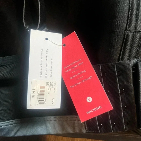 Livi 46DDD Sports Bra Gray Max Support Underwire Back Closure - Picture 3 of 3